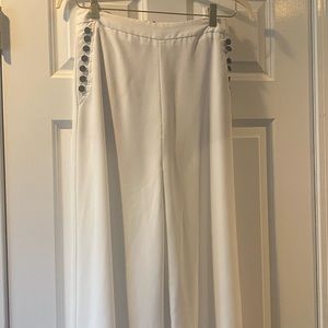 WORN ONLY ONCE!!! White wide bottom pants
